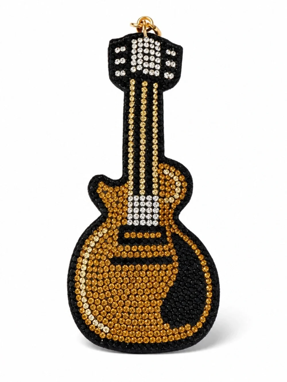 Rhinestone guitar Keyring bag backpack charm crystal